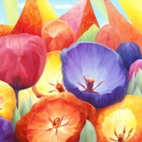 Hollands landschap 2<br>olieverf op doek<br>100 x 100<br>2010