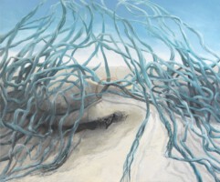 Niet in de dingen<br><br>schoonheid,<br>niet in de dingen<br>maar in jezelf<br><br>gemengde technieken<br>100 x 120<br>2007<br>