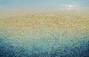 Overvlucht<br>olieverf op doek<br>75 x 115<br>2014