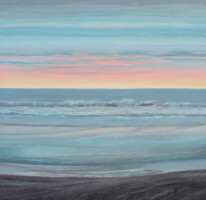 Zonsondergang<br>olieverf op doek<br>100 x 100<br>2019